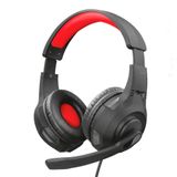 Headset Gamer Trust Ravu Gxt307 P2 Preto/vermelho 22450 Preto Com Vermelho