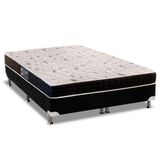 Cama Box Queen Colchao Espuma Anjos D28 Ag65 Pantanal Thierry Base Crc Suede Black 158x198