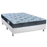 Cama Box Casal Colchao Espuma Orthoflex D45 Comfortpedic Line Base Crc Courano White 138x188