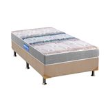 Cama Box Solteiro Colchao Espuma Probel D45 Guarda Costas Base Crc Suede Clean 88x188