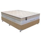 Cama Box Casal Colchao Molas Orthoflex Masterpocket Ensacadas Naturale Base Crc Suede Clean 138x188