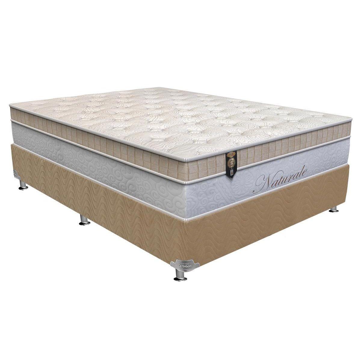 Cama Box Casal Colchao Molas Orthoflex Masterpocket Ensacadas Naturale Base Crc Suede Clean 138x188