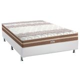 Cama Box Casal Colchao Ortopedico Probel Ag65 Guarda Costas Mega Firme Base Crc Courano White 138x188