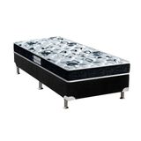 Cama Box Solteiro Colchao Espuma Probel D28 Ep Anatomico Advanced Tech1000 Base Crc Suede Black 88x188