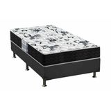 Cama Box Solteiro Colchao Espuma Probel D28 Ep Anatomico Advanced Tech1000 Base Crc Suede Gray 88x188
