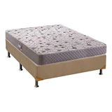 Cama Box Casal Colchao Ortopedico Herval D28 Ag65 Black Base Crc Suede Clean 138x188