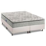 Cama Box Queen Colchao Espuma Anjos D33 Orthosono Base Crc Courano White 158x198