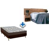 Cama Box Casal Crc Colchao D45 Iso 150 Ortobom Cabeceira Plus Atacama