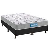 Cama Box Queen Colchao Espuma Probel D45 Guarda Costas Plus Base Crc Suede Gray 158x198