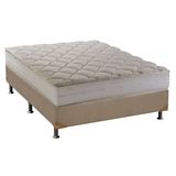 Cama Box Casal Colchao Ortopedico Herval D28 Ag65 Joy Base Crc Suede Clean 138x188