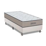 Cama Box Solteiro Colchao Espuma Orthoflex D45 Genova Base Crc Courano White 88x188