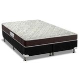 Cama Box Queen Colchao Espuma Probel D33 Advanced Mega Resistente Base Crc Suede Black 158x198