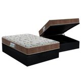 Cama Box Bau Casal Colchao Espuma Probel D45 Prodormir Advanced Double Face Base Crc Suede Black 138x188