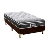 Cama Box Solteiro Colchao Espuma Probel D28 Ep Anatomico Guarda Costas Promiddle Plus Base Crc Suede Brown 88x188