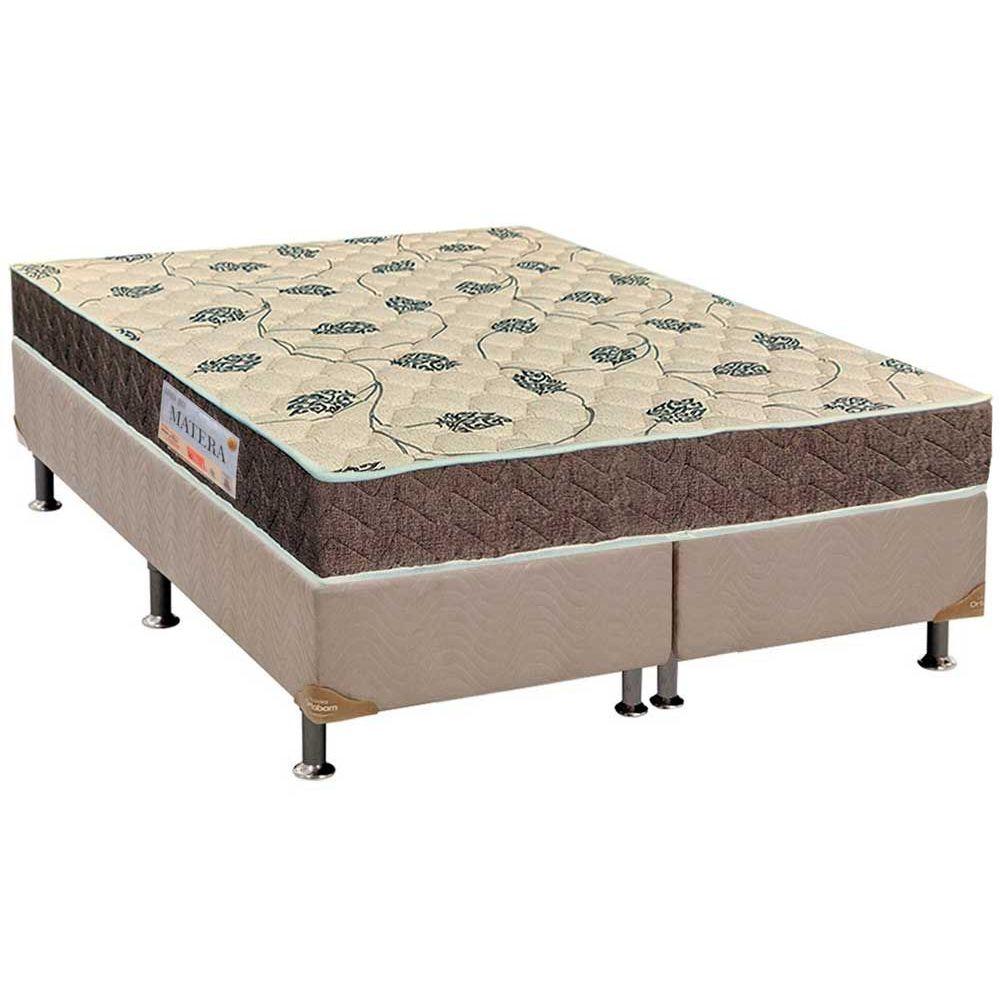 Cama Box King Colchao Ortopedico Orthoflex D33 Ep Matera Base Crc Suede Clean 193x203