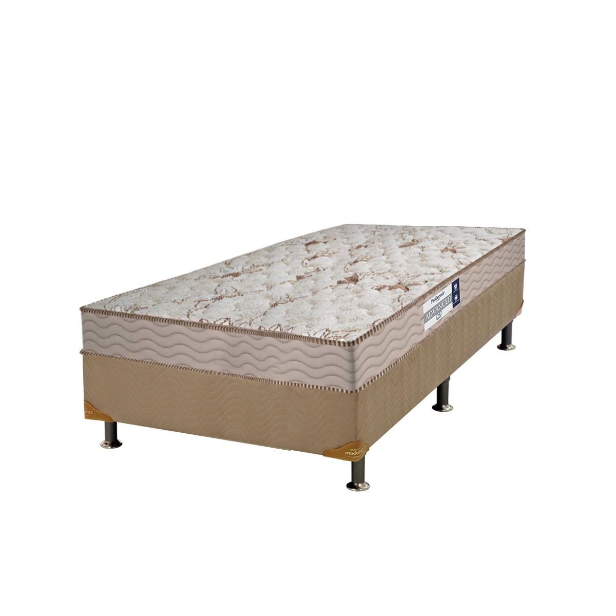Conjunto Box-Colchão ProDormir D45+Cama Solteiro 88x188