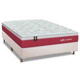 Cama Box Casal Colchao Molas Masterpocket Ensacadas Orthoflex Agility Confort Base Crc Courano White 138x188
