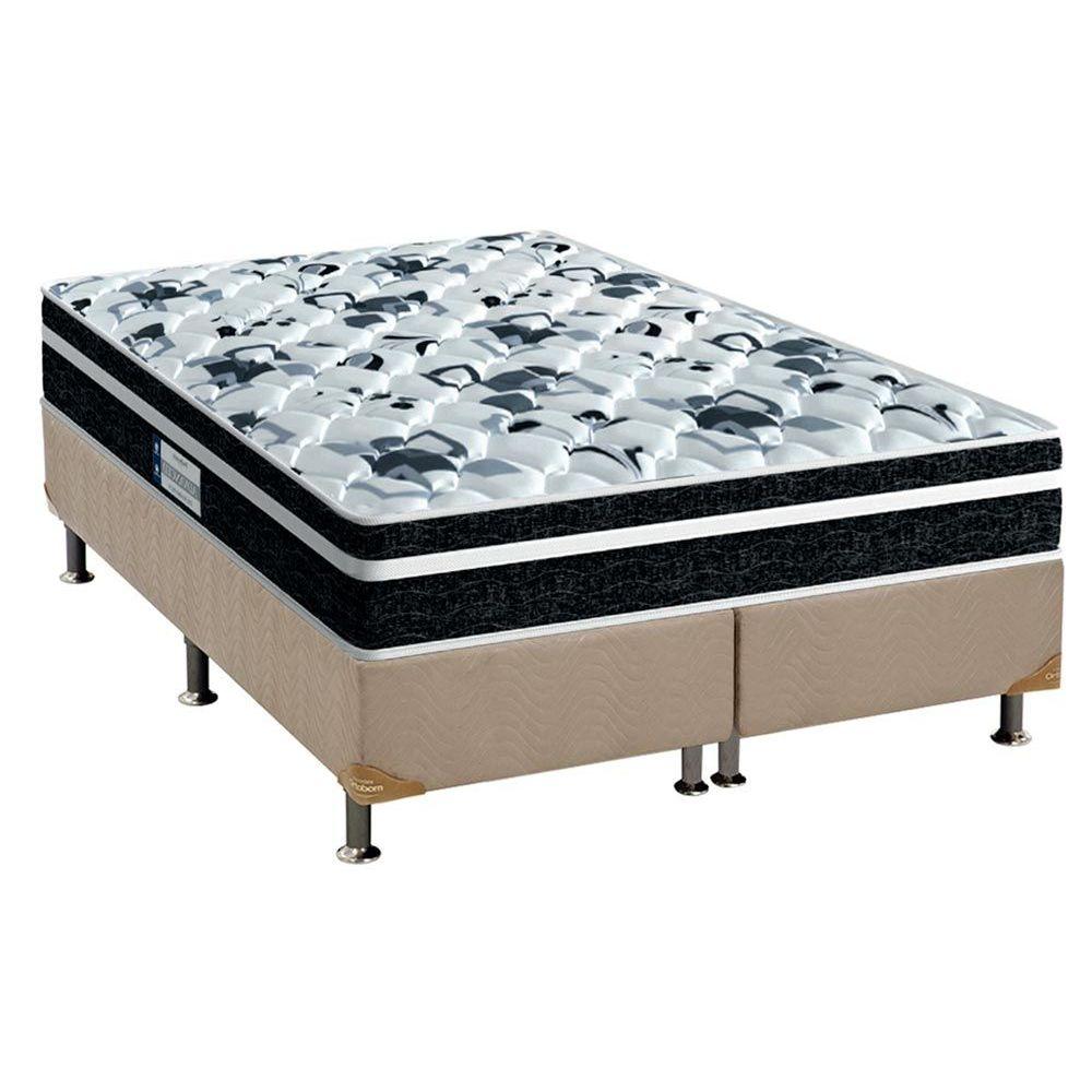 Cama Box Queen Colchao Ortopedico Probel D45 Ep Anatomico Prodormir Advanced Tech2000 Plus Base Crc Suede Clean 158x198