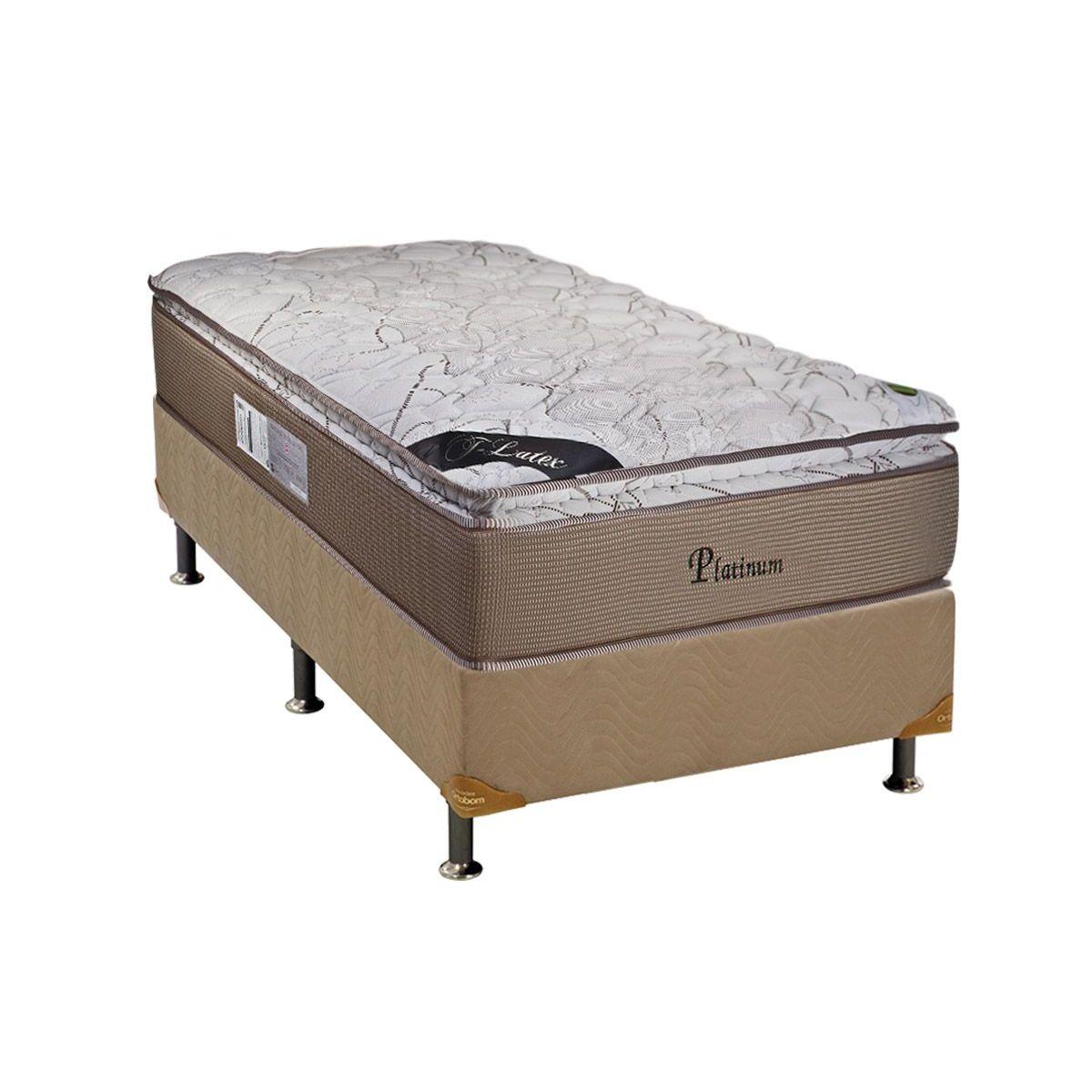 Cama Box Solteiro Colchao Molas Masterpocket Ensacadas Luckspuma Platinum New Base Crc Suede Clean 88x188