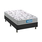 Cama Box Solteiro Colchao Espuma Probel D45 Guarda Costas Plus Base Crc Suede Gray 88x188
