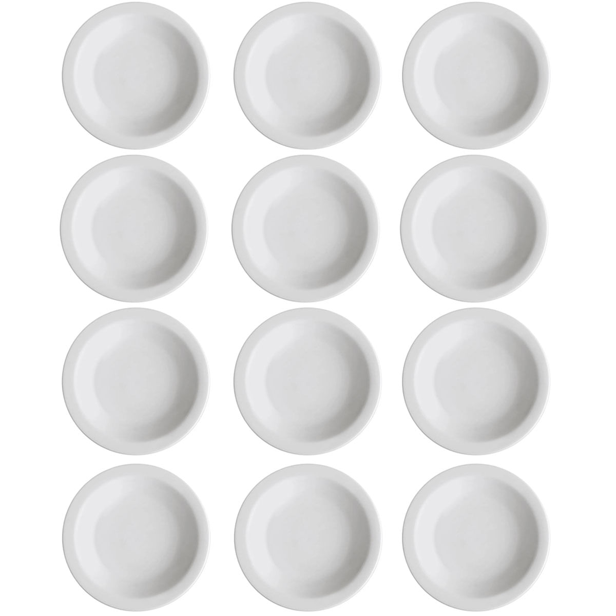 Conjunto 12 Pratos Fundos De Porcelana 21,5cm Classe Única Iguaçu Germer Branco