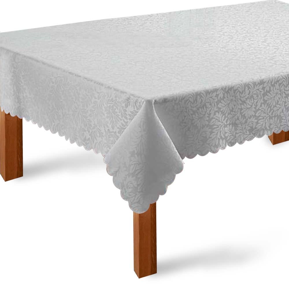 Toalha De Mesa Retangular 180x400cm Outono - Rafimex Branco