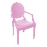 Cadeira Infantil Invisible com Braço - Rosa