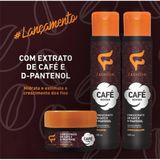 KIT PROFISSIONAL PARA TRATAMENTO CAPILAR - CAFÉ - NAXOS (SHAMPOO + CONDICIONADOR + MÁSCARA)