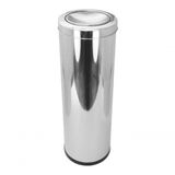 Lixeira Aço Inox Com Tampa Basculante Meia Esfera 30l Inox