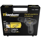 Parafusadeira Titanium Carbon 12v Com Maleta + Bat + Carreg