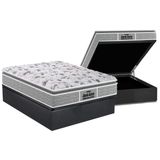 Cama Box Bau Casal Colchao Ortopedico Probel D45 Ep Guarda Costas Proextreme Plus Pillow Top Base Crc Suede Gray 138x188