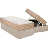 Cama Box Bau Solteiro Colchao Molas Masterpocket Ensacadas Polar Cristal Base Crc Suede Clean 88x188