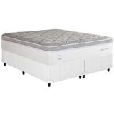 Cama Box Queen Colchao Molas Herval Masterpocket Ensacadas Exclusive Ecolatex Base Crc Linhao White 158x198