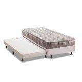 Cama Box C Auxiliar Solteiro Colchao Espuma Paropas D28 Ep Pasquale Base Crc Courano Branco 88x188