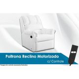 Poltrona Do Papai Reclinavel Vermont Classic Zero Wall Motorizada Giro E Balanco Courano Branco Probel
