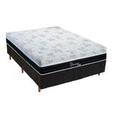 Cama Box Casal Colchao Molas Polar Masterpocket Ensacadas Diamond Base Crc Rustico Black 138x188