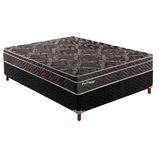 Cama Box Casal Colchao Molas Paropas Masterpocket Ensacadas Privilege Base Crc Suede Black 138x188x25