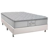 Cama Box Casal Colchao Molas Probel Masterpocket Ensacadas Perfil Springs Base Crc Courano Branco 138x188