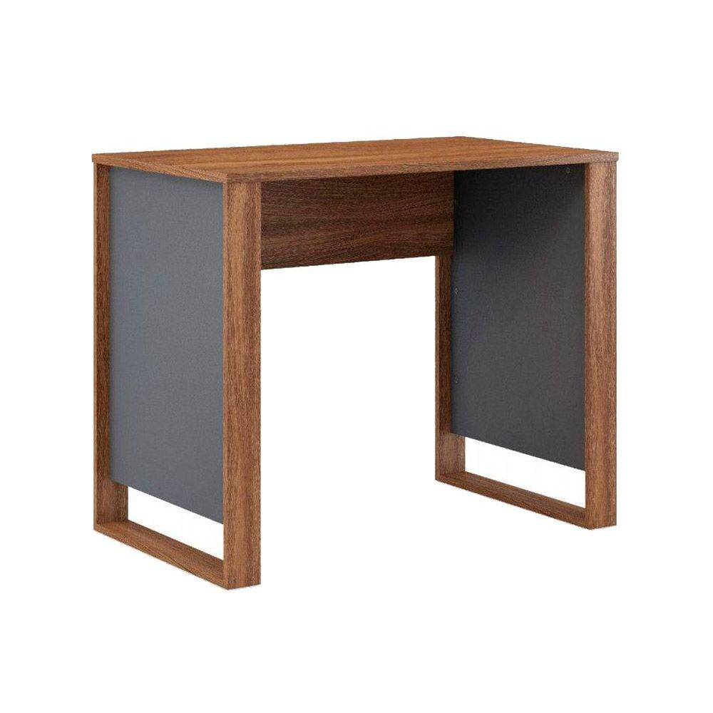 Mesa De Computador Solteiro Office Morada Avena Grafito Demobile