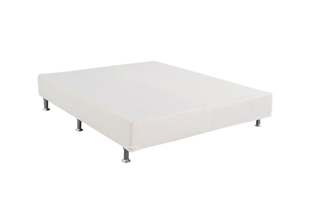 Cama Box Base Ortobom Light  Branco 24 Queen - 1,58x1,98x0,24