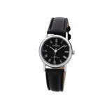 Relogio Feminino Prata Champion Pulseira Couro Preto