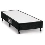 Cama Box Base Castor Lux Chenile Black Solteiro 78