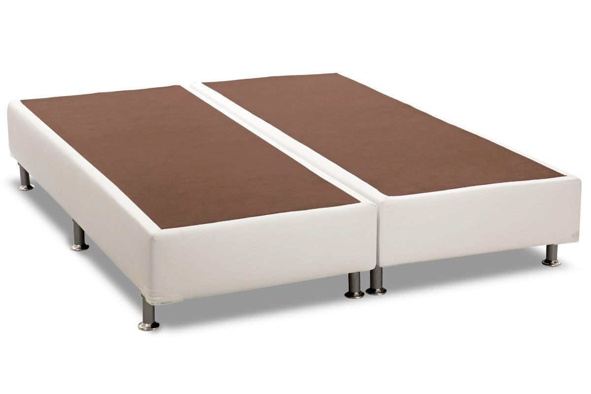 Cama Box Base Ortobom Courino Branco 30 King - 1,93x2,03x0,30