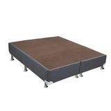 Cama Box Base Ortobom Camurça Cinza 30 Queen - 1,58x1,98x0,30