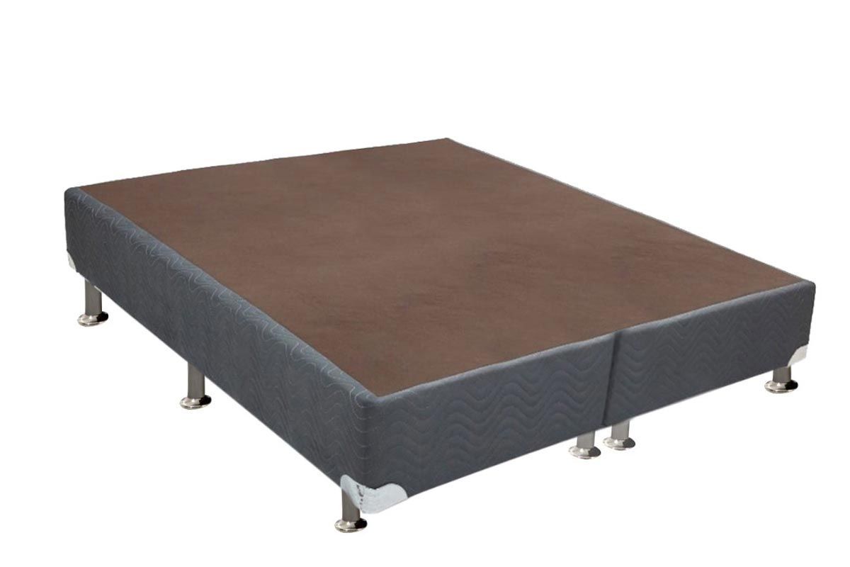 Cama Box Base Ortobom Camurça Cinza 30 Queen - 1,58x1,98x0,30