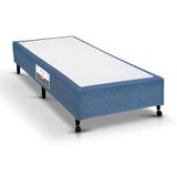 Cama Box Castor Si Poli Azul (95256)-Queen Size-1,58-(2 Vol. 0,79x1,98x0,23)