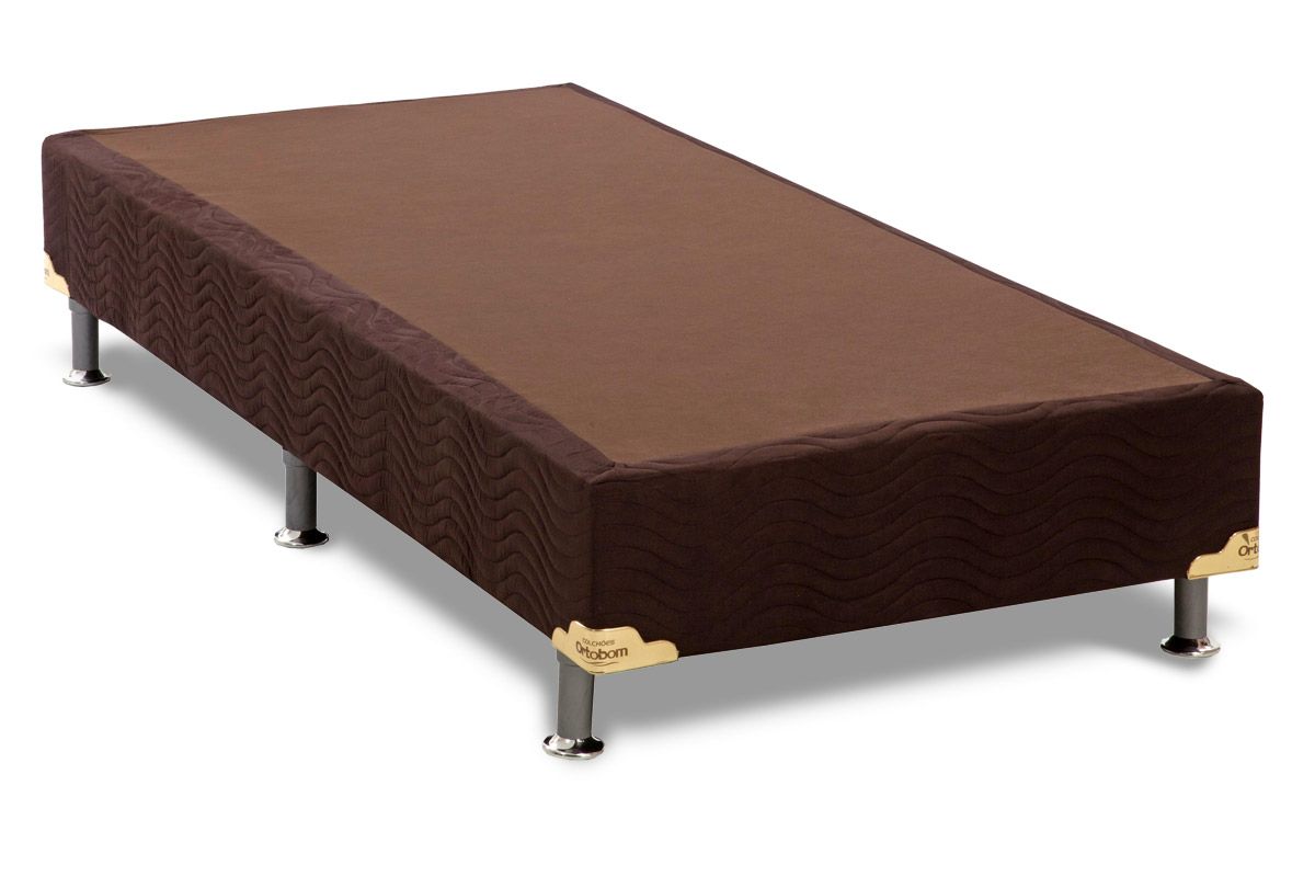 Cama Box Base Ortobom Universal Americana Camurça Rosolare Marron 20 cm alt.-King Size-1,93-(2 Vol. 0,96x2,03x0,20)