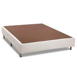 Cama Ortobom Box Base Courino Branco 30 King - 1,93x2,03x0,30