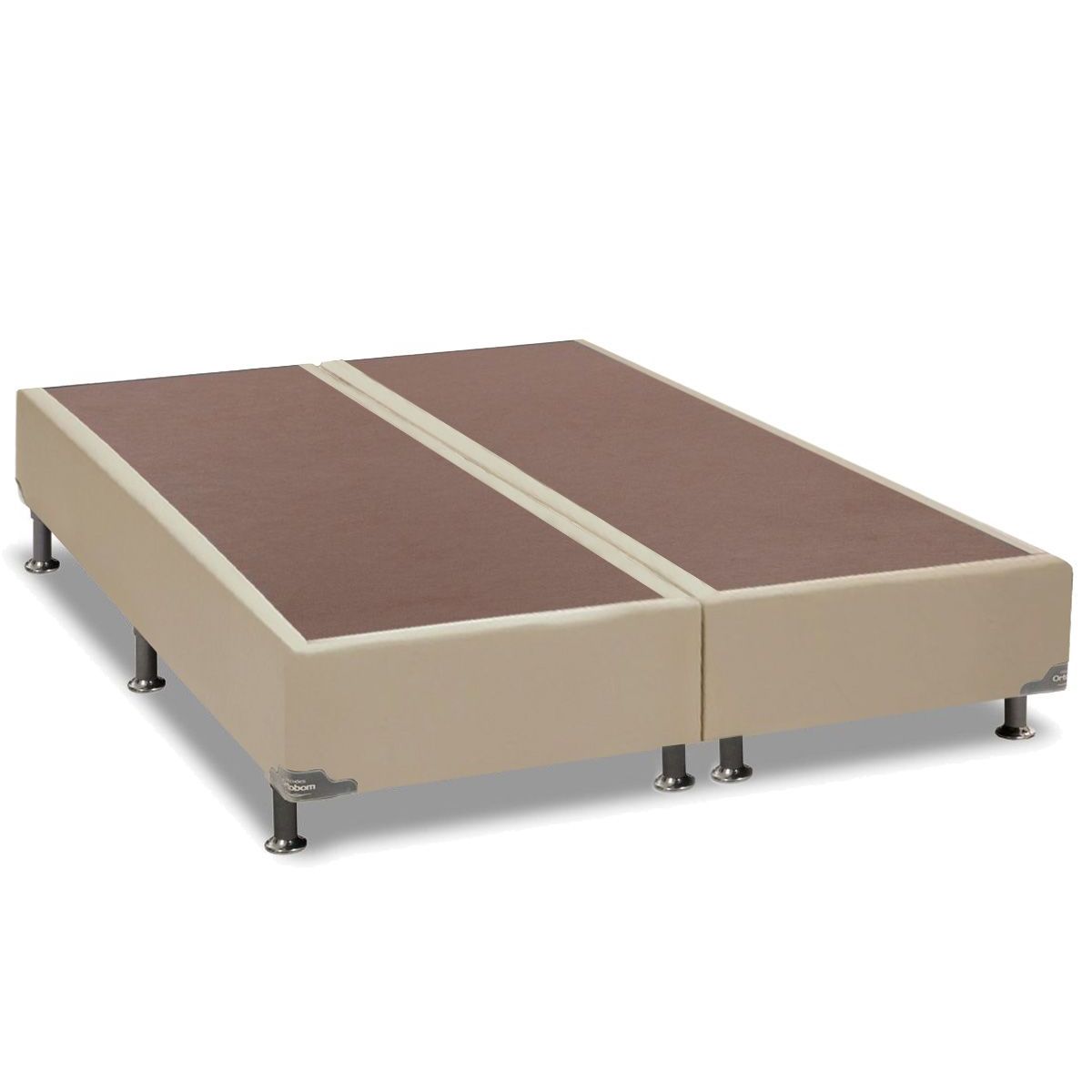 Cama Ortobom Box Base Universal Couríno Bege Queen 158