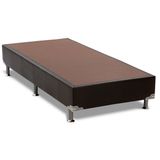 Cama Box Base Ortobom Courino Preto 30 Solteiro - 0,88x1,88x0,30